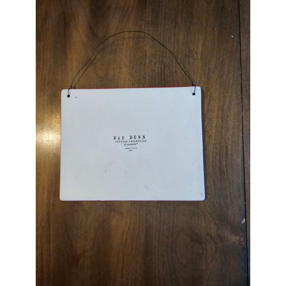 Rae Dunn "Merry Christmas" Hanging Sign Plaque - Picture 2 of 3